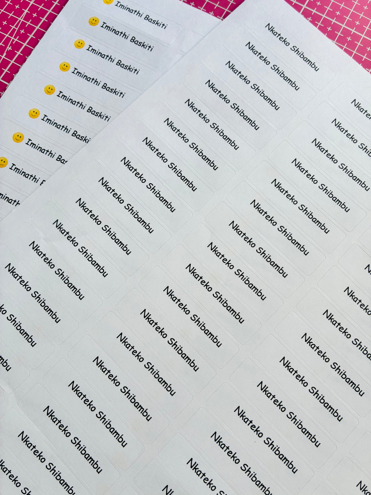 Budget School Labels (Non-Waterproof)